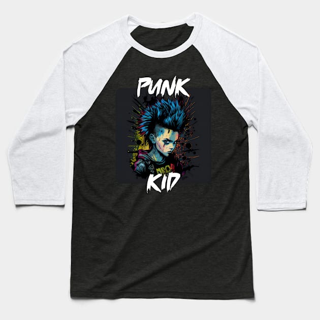 Graffiti Style - Cool Punk Kid 2 Baseball T-Shirt by PD-Store